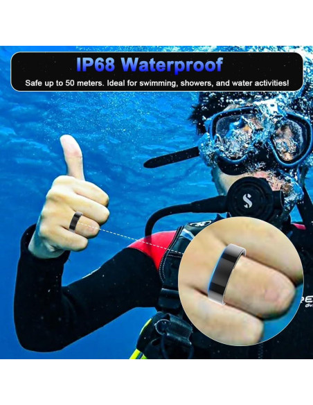 Anillo Inteligente Evelame R11 Salud y Fitness Negro IP68