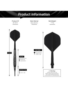 Dardos de Punta Plástica CyeeLife 12 Pcs 18 Gramos para Tablero Electrónico 2