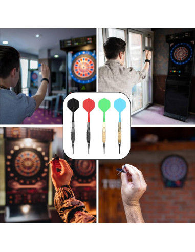Dardos de Punta Plástica CyeeLife 12 Pcs 18 Gramos para Tablero Electrónico