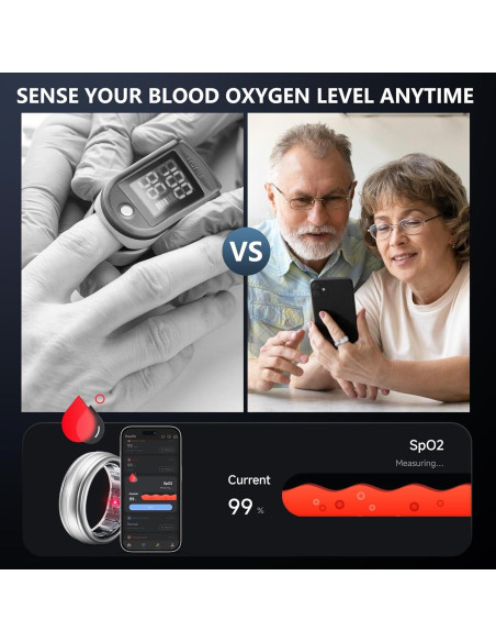 Anillo Inteligente SEEKZERO Fitness y Salud - Plata Elegante 6 Anillo Inteligente SEEKZERO Fitness y Salud - Plata Elegante 6