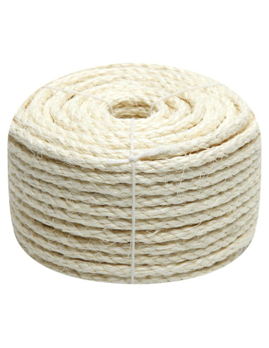 Cuerda de sisal natural 8mm x 30m para rascadores de gatos