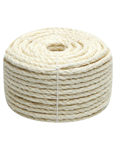 Cuerda de sisal natural 8mm x 30m para rascadores de gatos