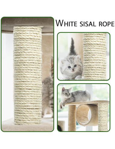 Cuerda de sisal natural 8mm x 30m para rascadores de gatos