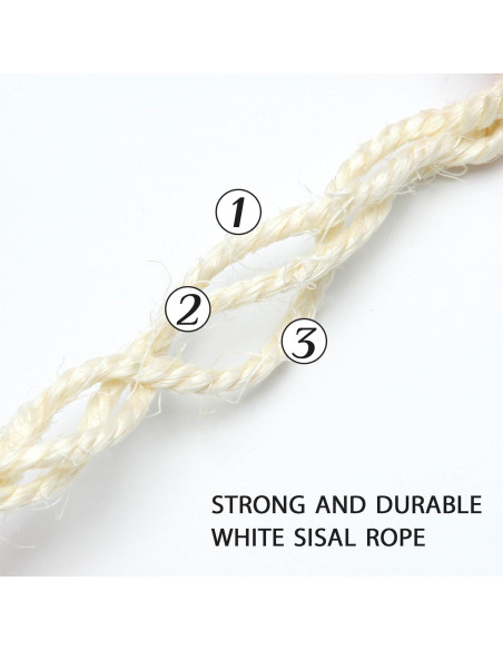Cuerda de sisal natural 8mm x 30m para rascadores de gatos
