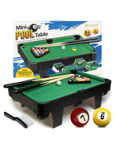 Mesa de Billar Mini Queensell QS-BLRD50 53x33 cm para Niños y Adultos