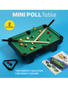 Mesa de Billar Mini Queensell QS-BLRD50 53x33 cm para Niños y Adultos 2