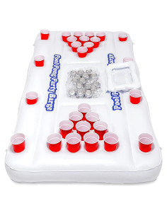 Mesa Flotante Beer Pong GoPong con Enfriador y Portavasos