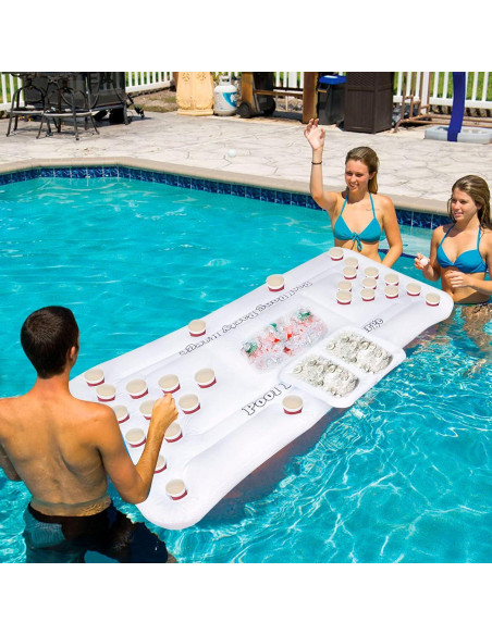 Mesa Inflable de Pong Hourleey 1.83 m para Piscina - Fiesta Flotante