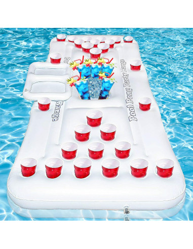 Mesa Inflable de Pong Hourleey 1.83 m para Piscina - Fiesta Flotante