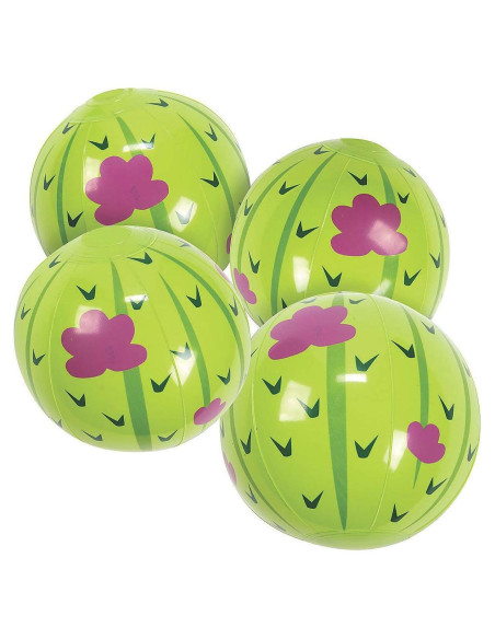 Mini Pelotas de Playa Cactus Fun Express - Paquete de 12