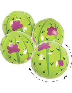 Mini Pelotas de Playa Cactus Fun Express - Paquete de 12 2