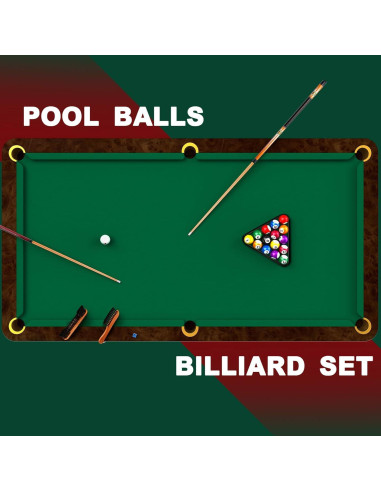 Juego de Billar Liliful con 16 Bolas, 4 Palos y Accesorios