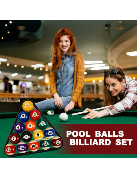 Juego de Billar Liliful con 16 Bolas, 4 Palos y Accesorios