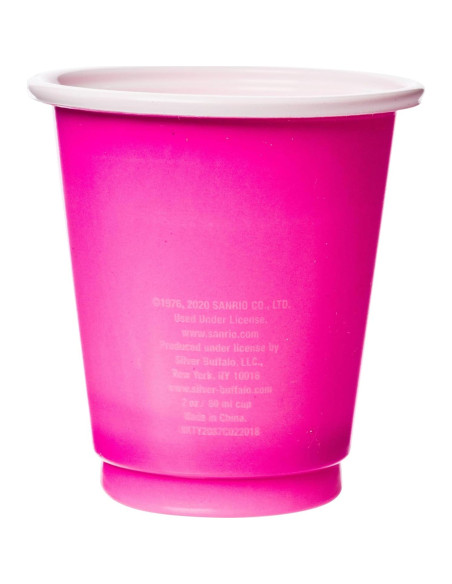 Paquete de 20 Vasos Mini Plásticos Rosados Hello Kitty 59 ml