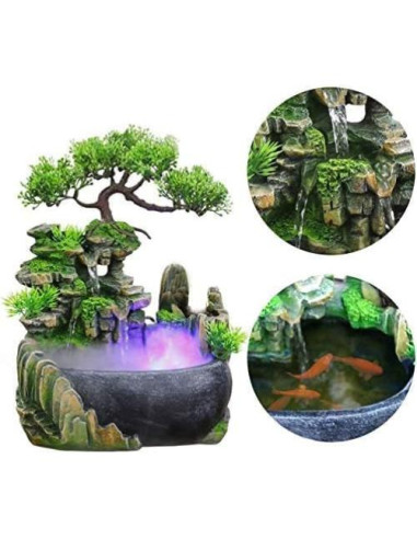 Fuente de Escritorio BRAVECOW Iluminada con Atomizador 1.56kg