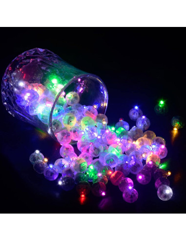 100 Luces LED Mini Bolas Redondas JJGoo - Color Mezclado