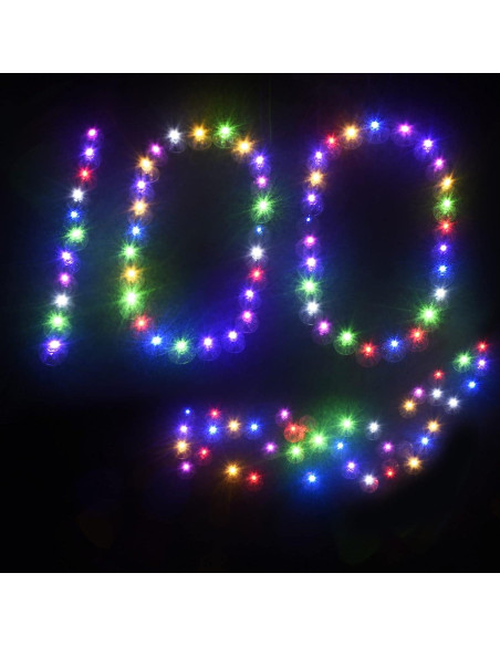 100 Luces LED Mini Bolas Redondas JJGoo - Color Mezclado