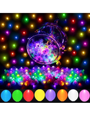 100 Luces LED Mini Bolas Redondas JJGoo - Color Mezclado