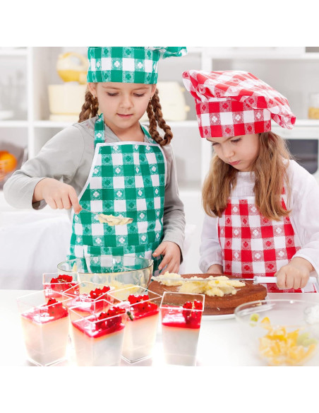 JOLLY CHEF 100 Copas de Postre Mini 3 oz Plástico Claro Cuadradas