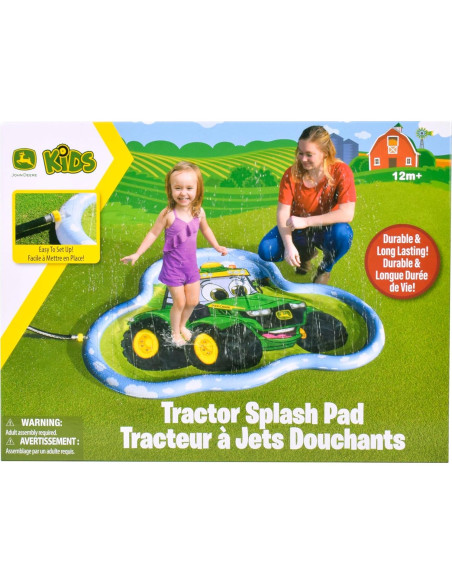 Alfombra Splash John Deere 1.5m Rociador Agua para Niños