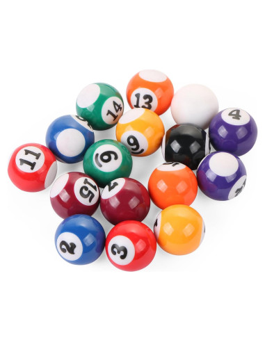 Juego de 16 Bolas de Billar Miniatura TOSAMZOO 25mm