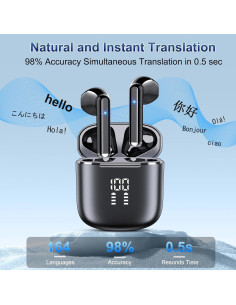 Auriculares Traductores Bluetooth YJ MD058A 164 Idiomas 3-en-1 2