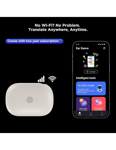 Auriculares Traductores AI BUGANI B10 Bluetooth 5.4 40 Idiomas