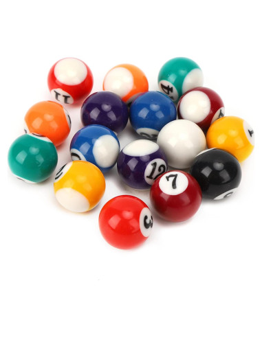 Juego de Bolas de Billar Mini 16PCS Haosie 2.5cm Resina
