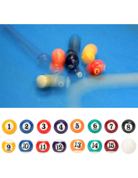 Juego de Bolas de Billar Mini 16PCS Haosie 2.5cm Resina