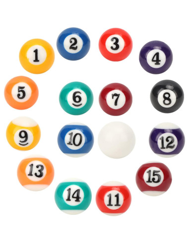 Juego de Bolas de Billar Mini 16PCS Haosie 2.5cm Resina