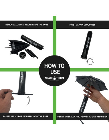 Sombrilla Tubular Versapong para Bebidas 26.67 cm Ajustable