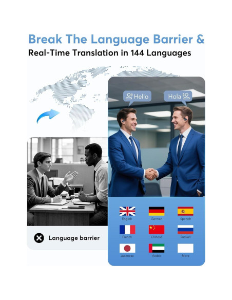 Auriculares Inalámbricos KOSERNT Q16S AI con Traducción 144 Idiomas