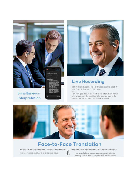 Auriculares Inalámbricos KOSERNT Q16S AI con Traducción 144 Idiomas