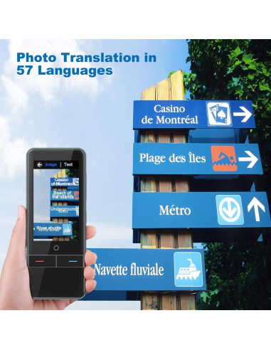 Traductor de Idiomas Portátil Ceymoal Azul 139 Idiomas