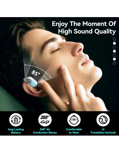 Auriculares de Traducción AI PeriPage M82 Bluetooth 144 Idiomas
