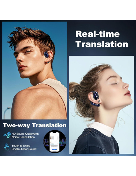 Auriculares Inalámbricos Traductores AI 3-en-1 - Azul Oscuro