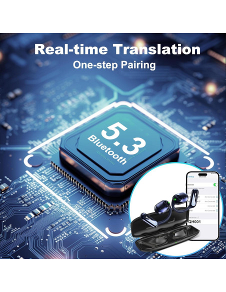 Auriculares Inalámbricos Traductores AI 3-en-1 - Azul Oscuro