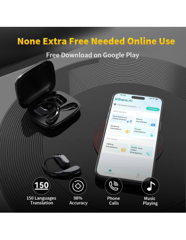 Auriculares de Traducción Hantan TE-101 Bluetooth 5.4 150 Idiomas