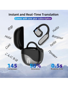 Auriculares de Traducción Okisey Negro 3-en-1 con 144 Idiomas 2