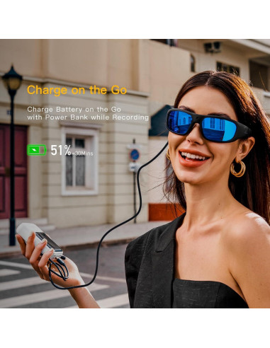 Gafas de Cámara OhO Sunshine 128GB 1080P UV400 Unisex