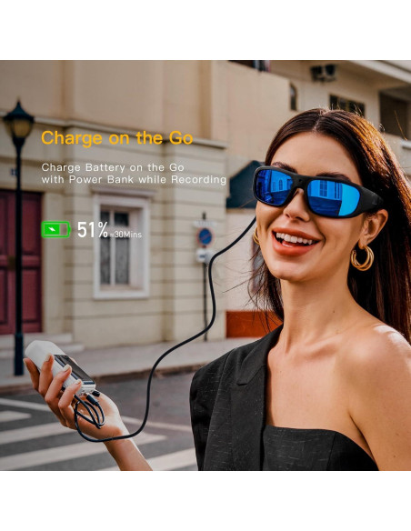 Gafas de Cámara OhO Sunshine 128GB 1080P UV400 Unisex