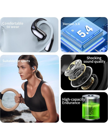 Auriculares Traductores AI Genérico A38 Rosa 144 Idiomas