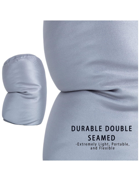 Almohada Bolster de Microperlas Focustree Gris Oscuro 30.48 cm