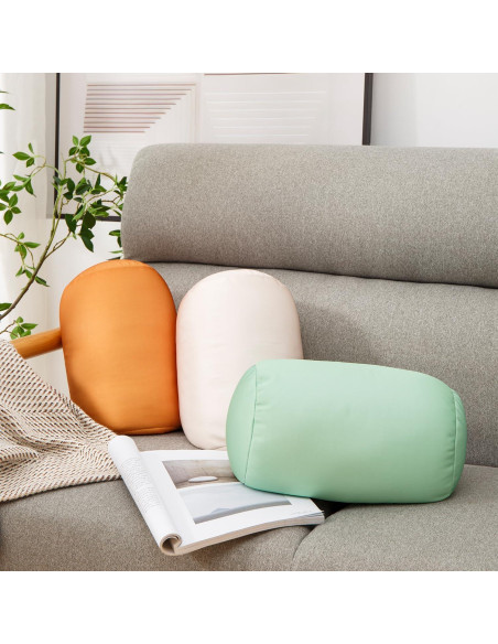 Almohada Bolster de Microperlas Focustree Gris Oscuro 30.48 cm