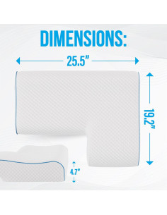 Almohada Ergonómica MARS WELLNESS Espuma Viscoelástica 64.8x48.8cm 2