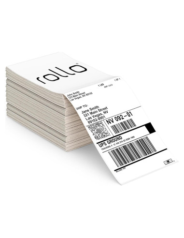 Rollo de Etiquetas Térmicas 4x6 Rollo - 500 Plegadas Adhesivas