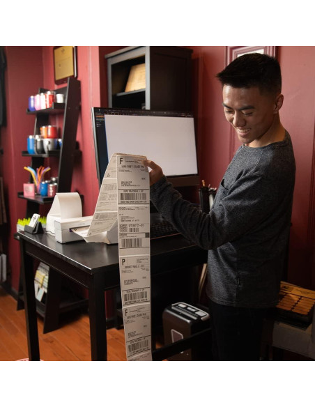 Rollo de Etiquetas Térmicas 4x6 Rollo - 500 Plegadas Adhesivas