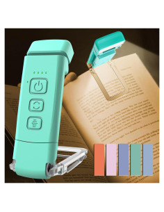 Luz de libro recargable USB LUOLEDE con 3 colores y 5 brillos