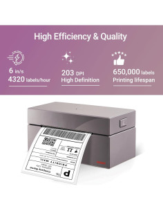 Impresora de Etiquetas Térmicas ORGBRO Z1 4x6 USB Alta Velocidad 2