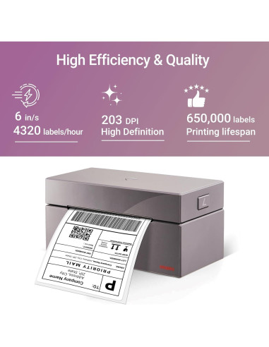 Impresora de Etiquetas Térmicas ORGBRO Z1 4x6 USB Alta Velocidad